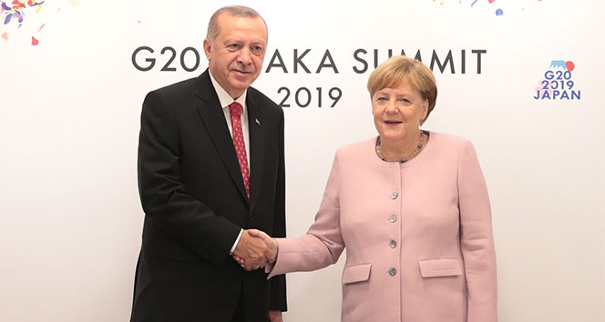 Cumhurbaşkanı Erdoğan, Almanya Başbakanı Merkel ile görüştü