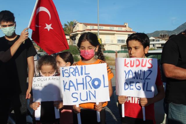 Muğla’da İsrail’in Gazze’ye yönelik saldırıları protesto edildi