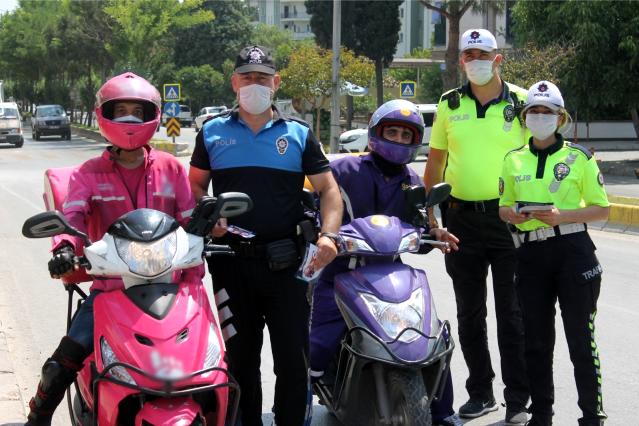 Aydın’da moto kuryeler bilgilendirildi