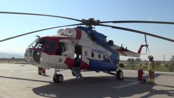 Jandarma ve polisten helikopter destekli trafik denetimi