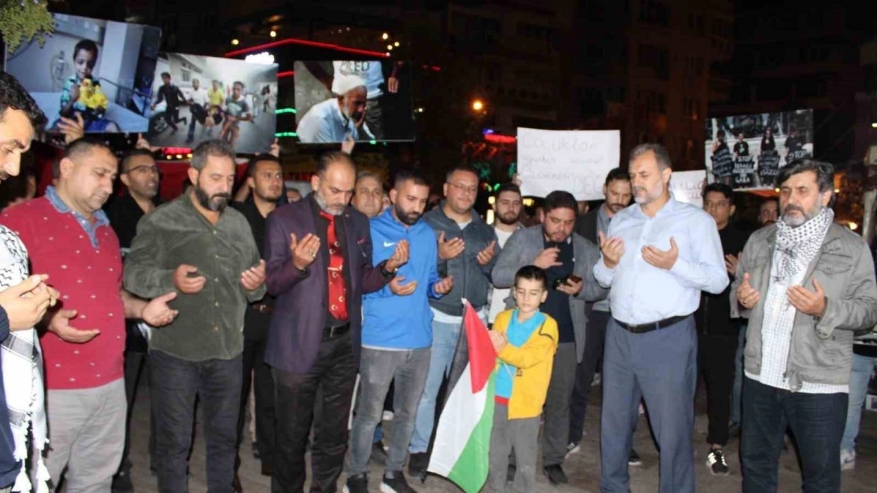Manisa’da İsrail’in Gazze’ye yönelik saldırılarını protesto