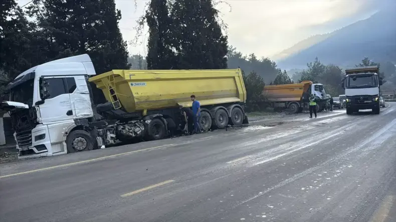 Bodrum’da Hafriyat Kamyonu Kazası: 1 Yaralı