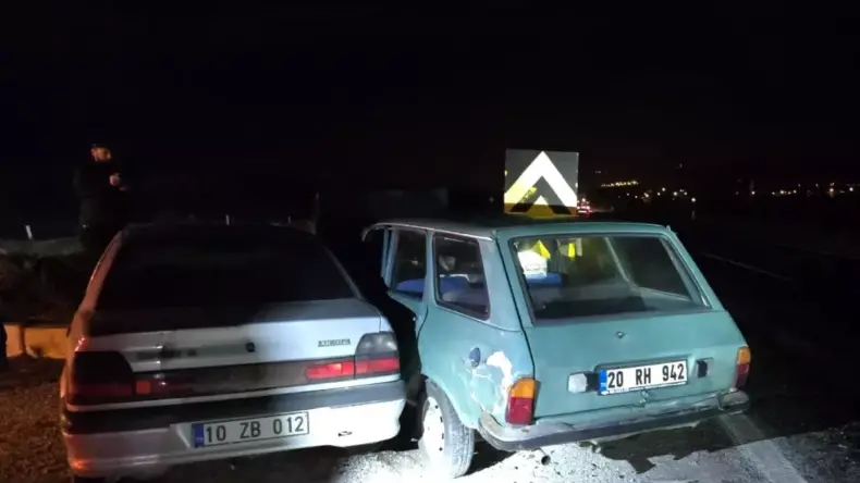Denizli’de Trafik Kazası: İki Yaralı